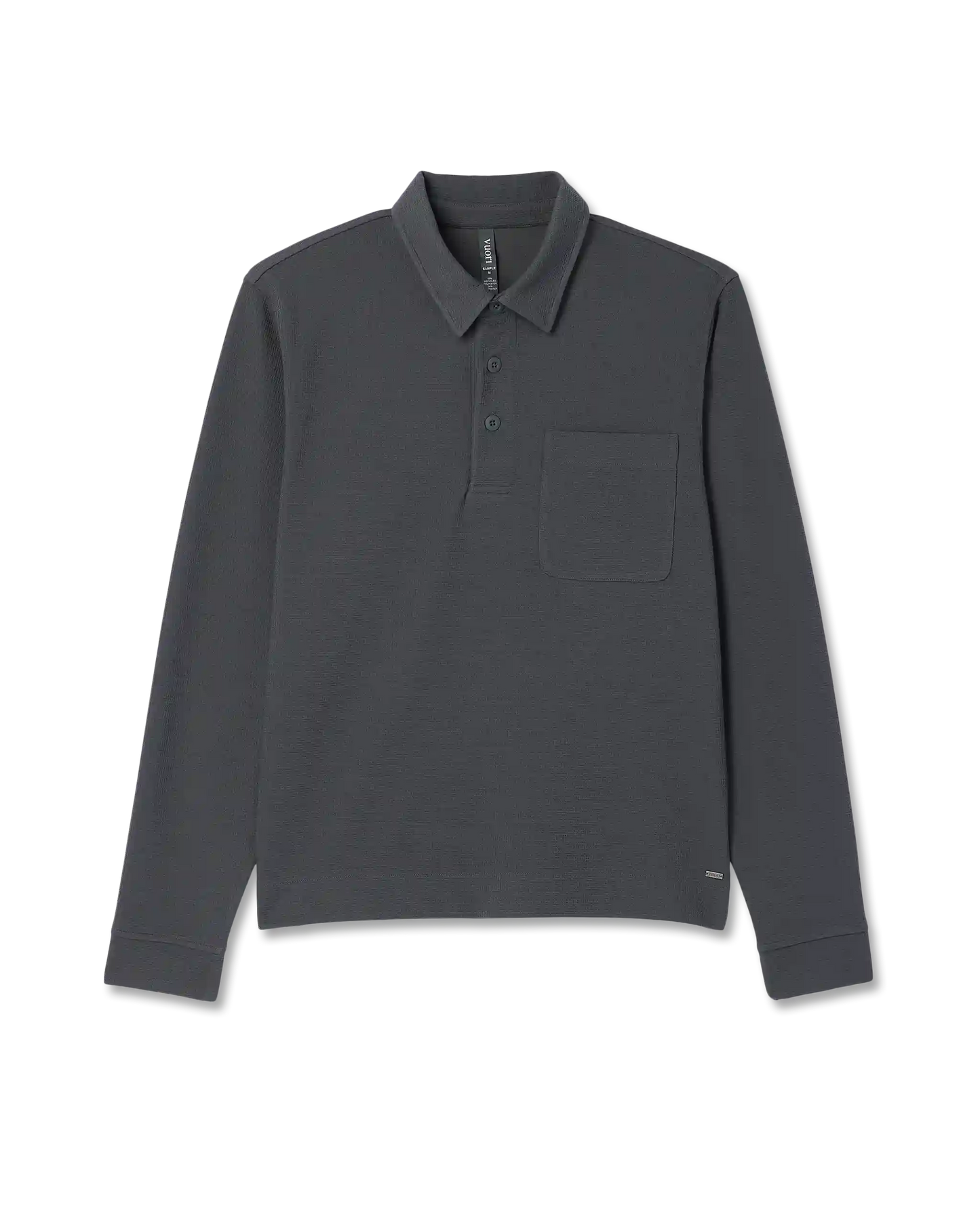Long Sleeve Waffle Polo