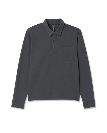 Long Sleeve Waffle Polo