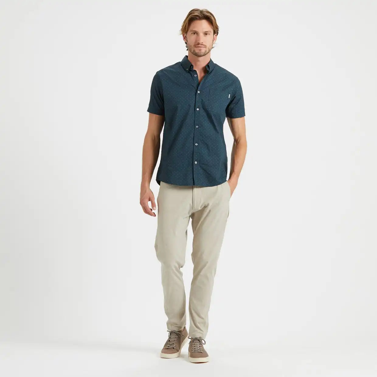 Crest Short-Sleeve Button-Down