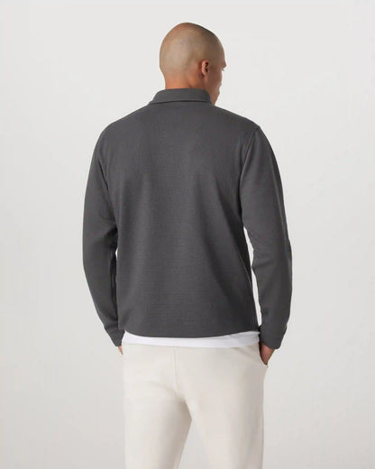 Long Sleeve Waffle Polo