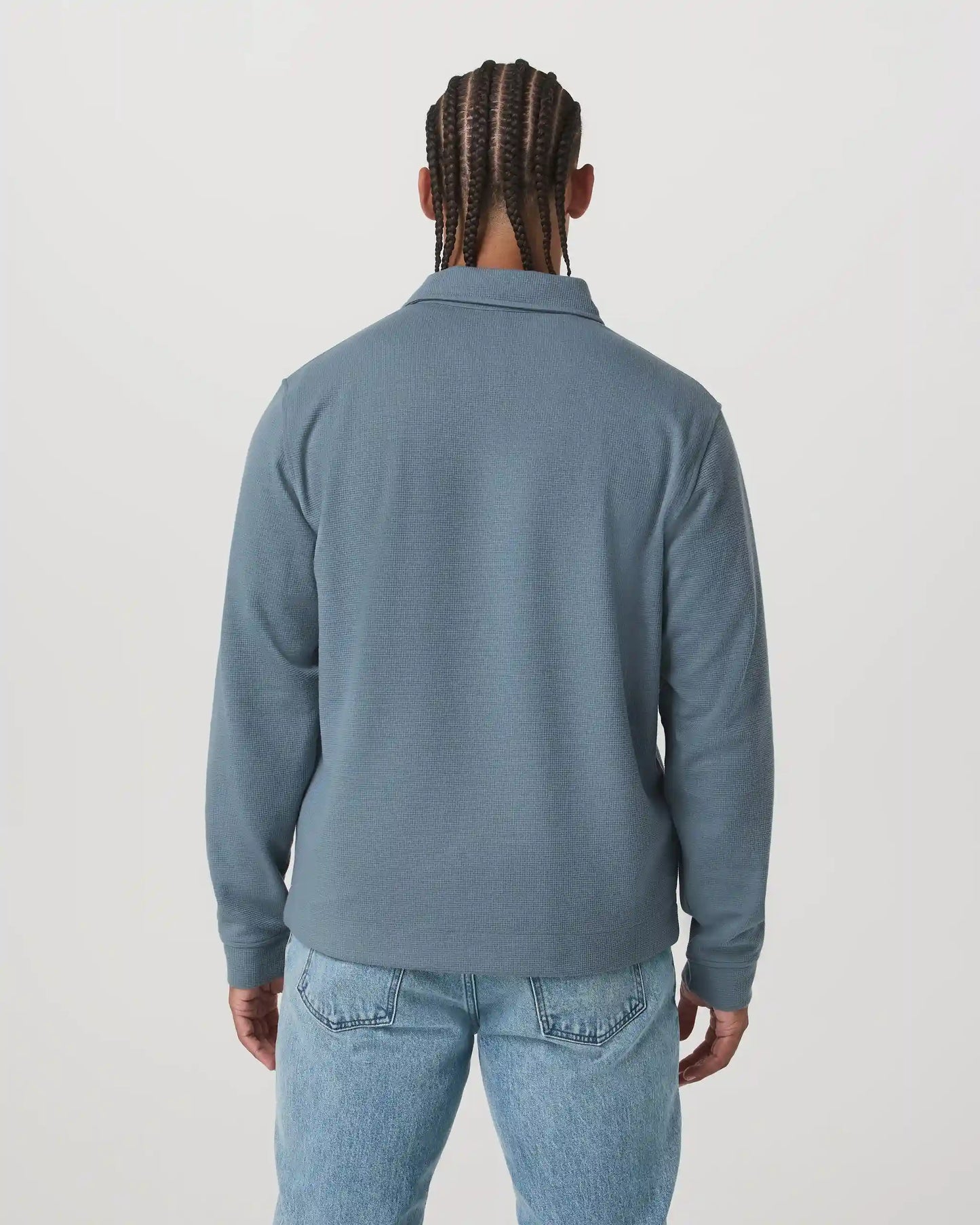 Long Sleeve Waffle Polo
