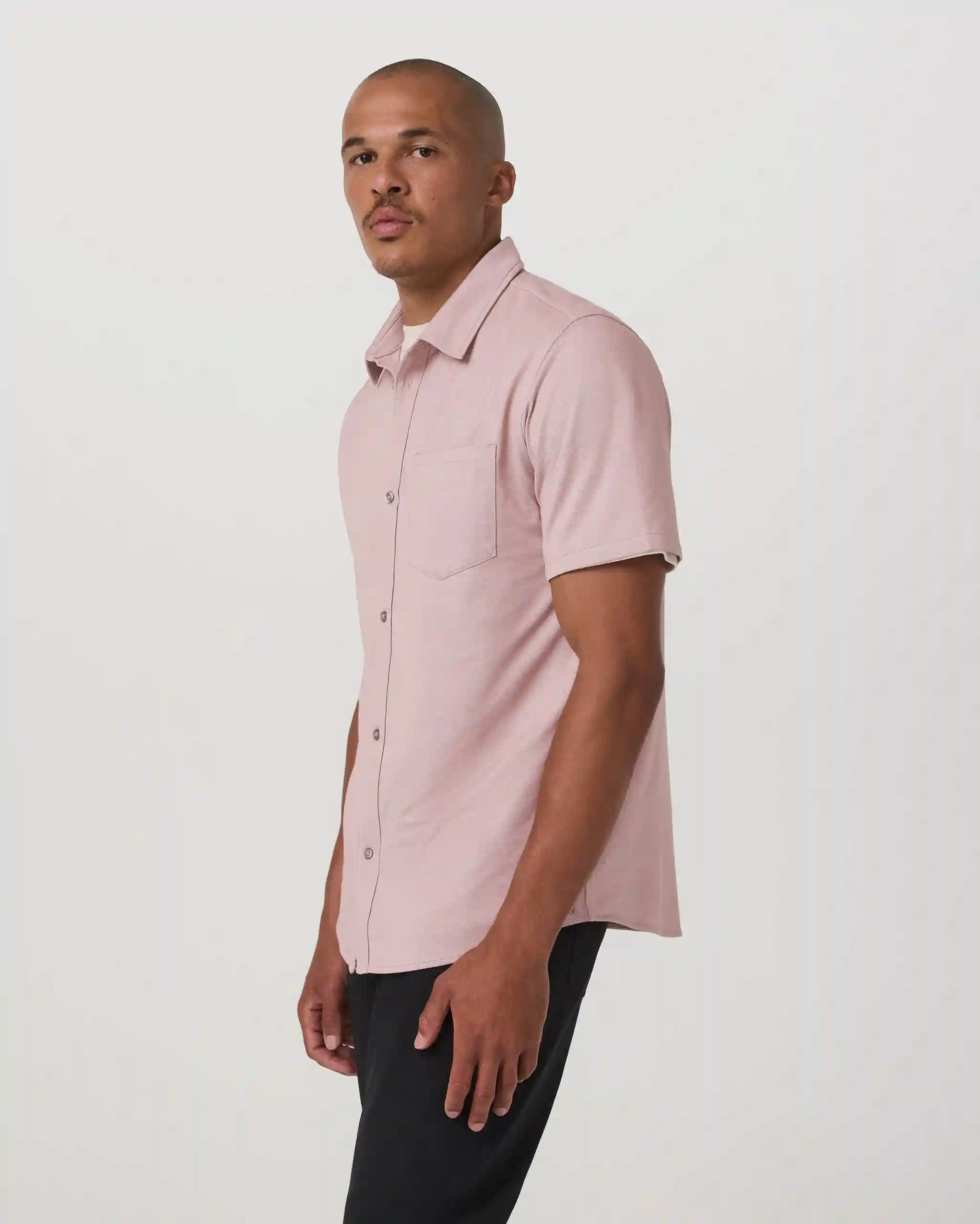 Short Sleeve Knit Oxford Button Down - Classic Fit