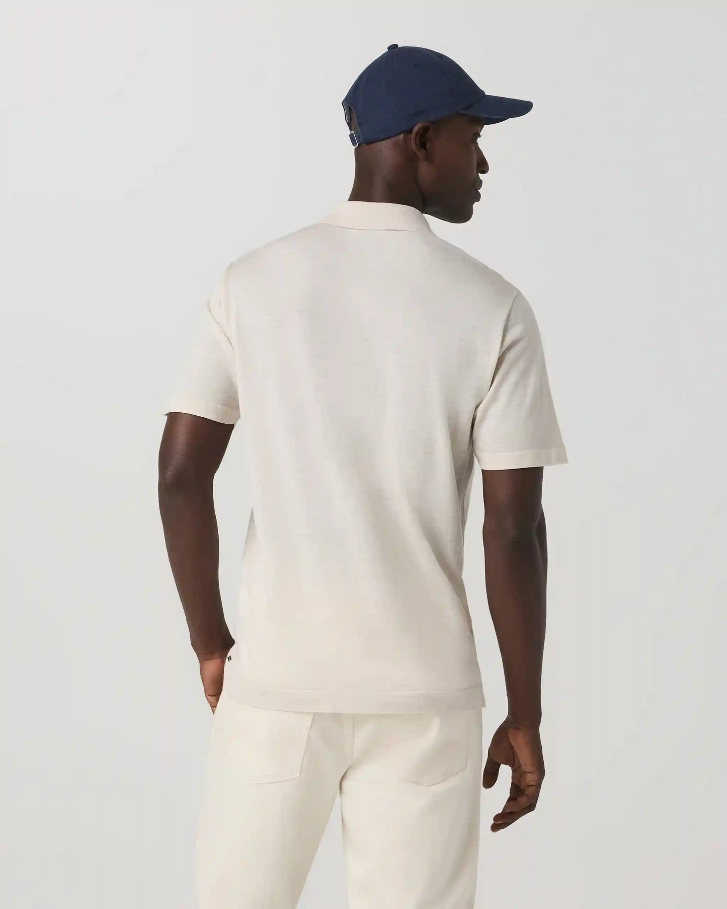 Short Sleeve Merino Wool Sweater Polo