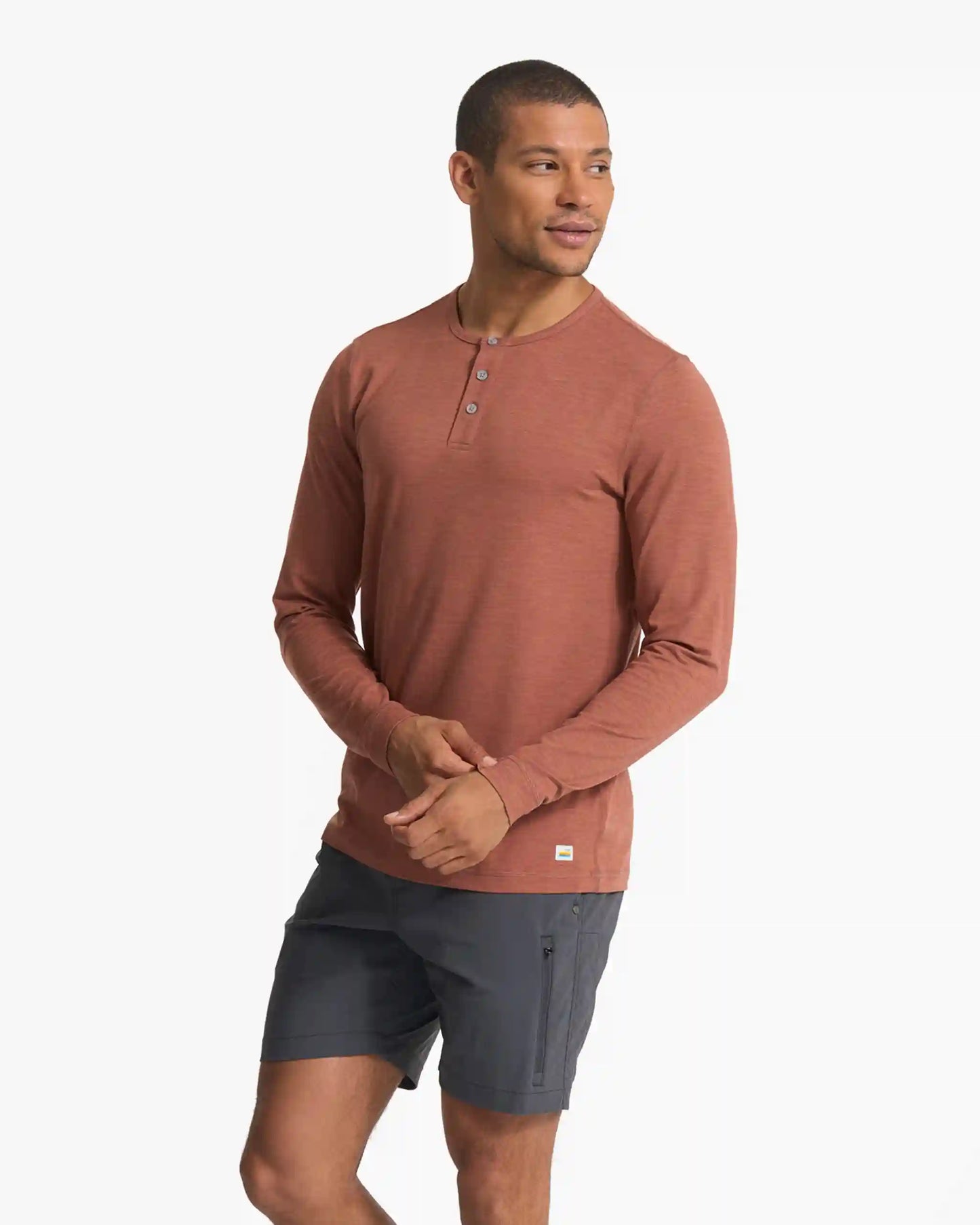 Long-Sleeve Ease Performance Henley
