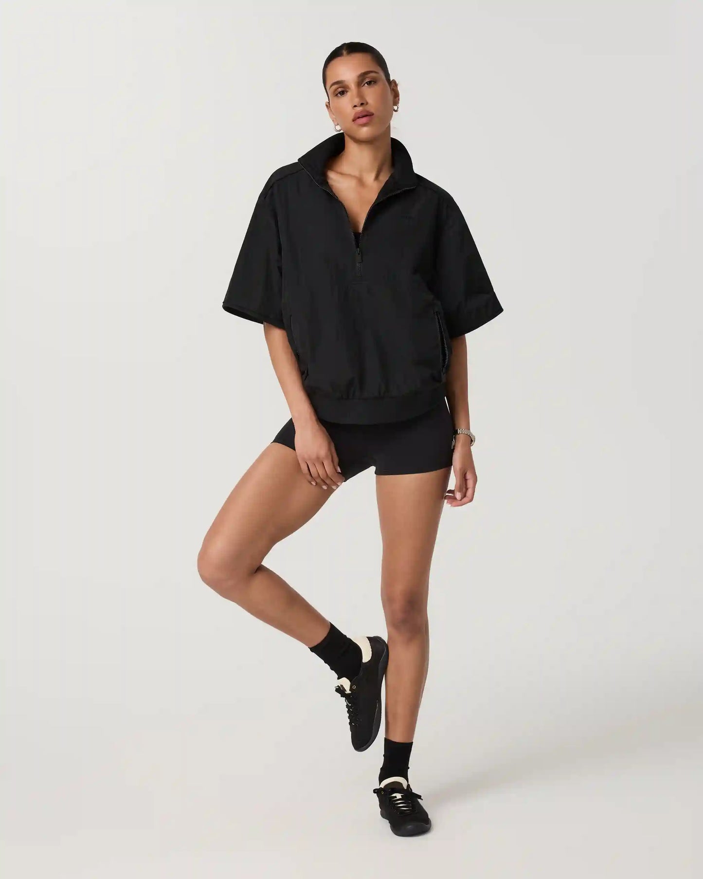 Retrograde Short Sleeve Half Zip Jacket