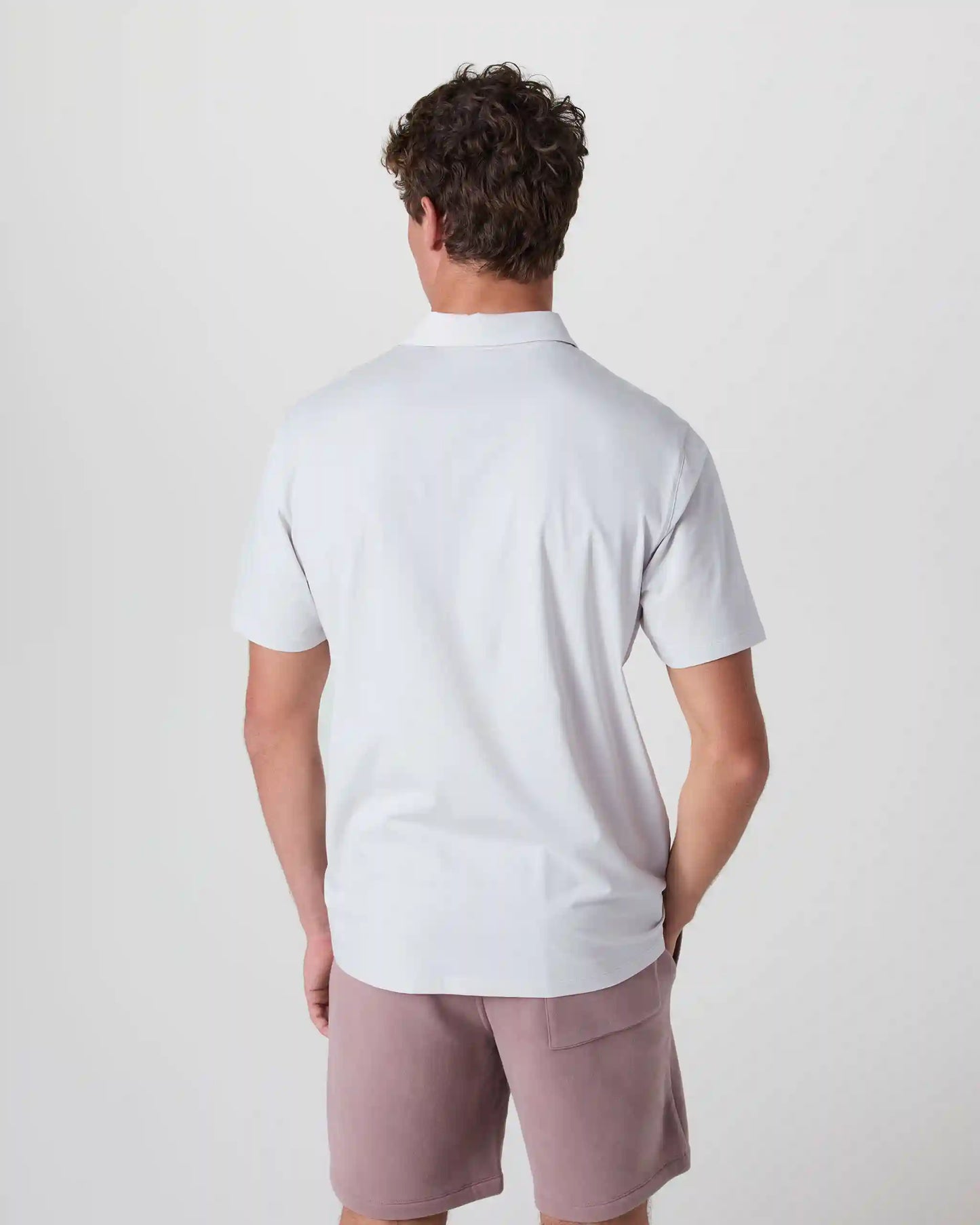 Short Sleeve Feather Polo