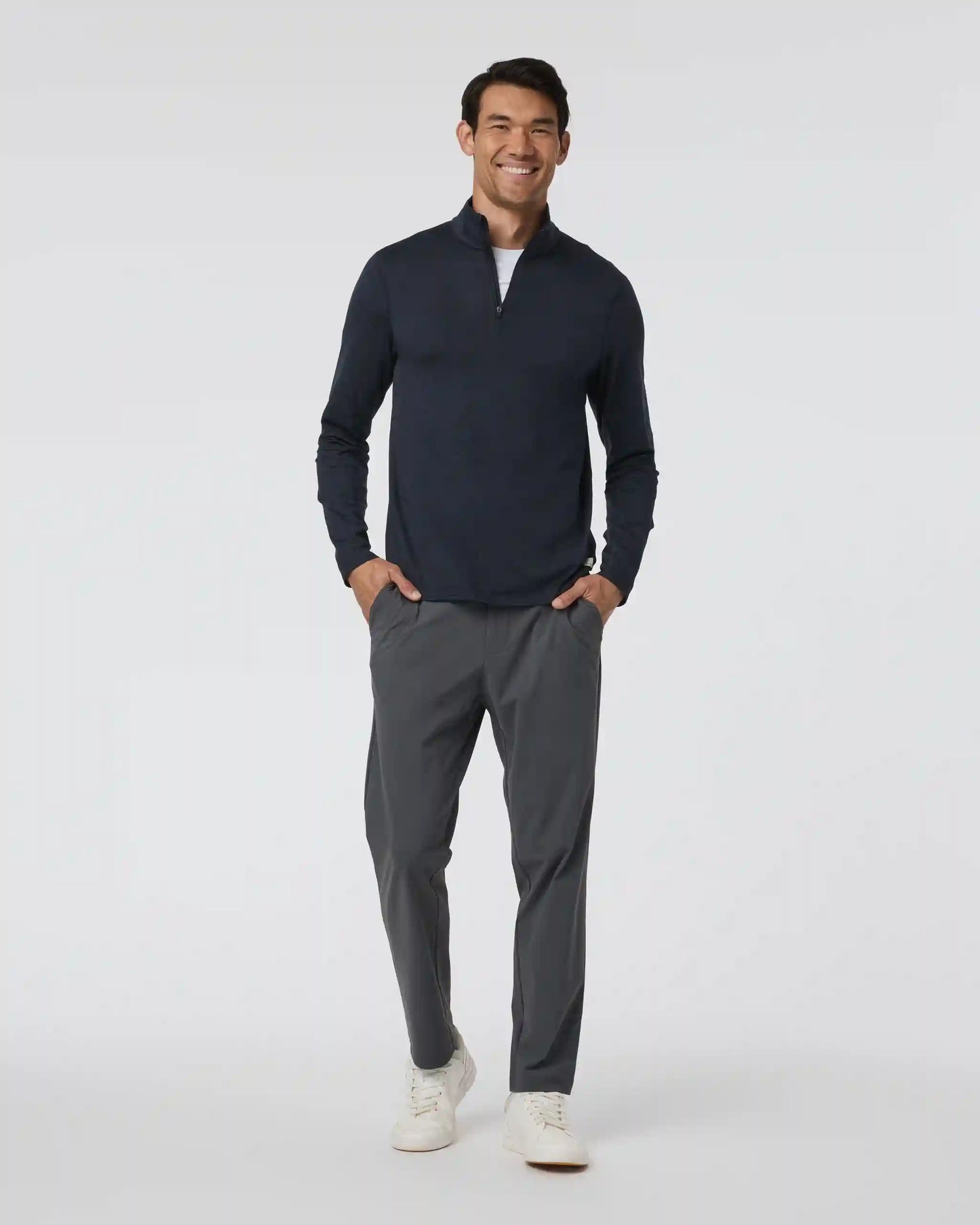Ponto Half Zip Mock Neck