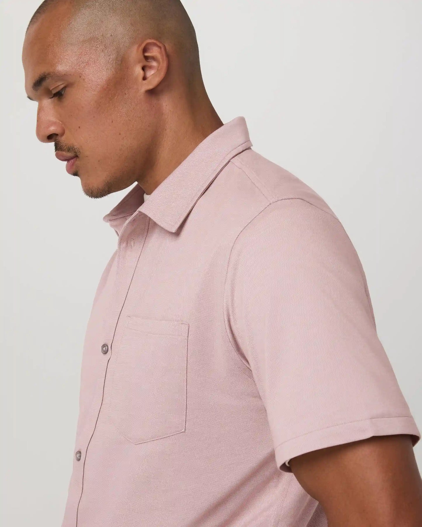 Short Sleeve Knit Oxford Button Down - Classic Fit