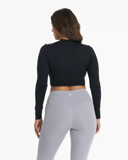 Long-Sleeve Lux Crop Tee
