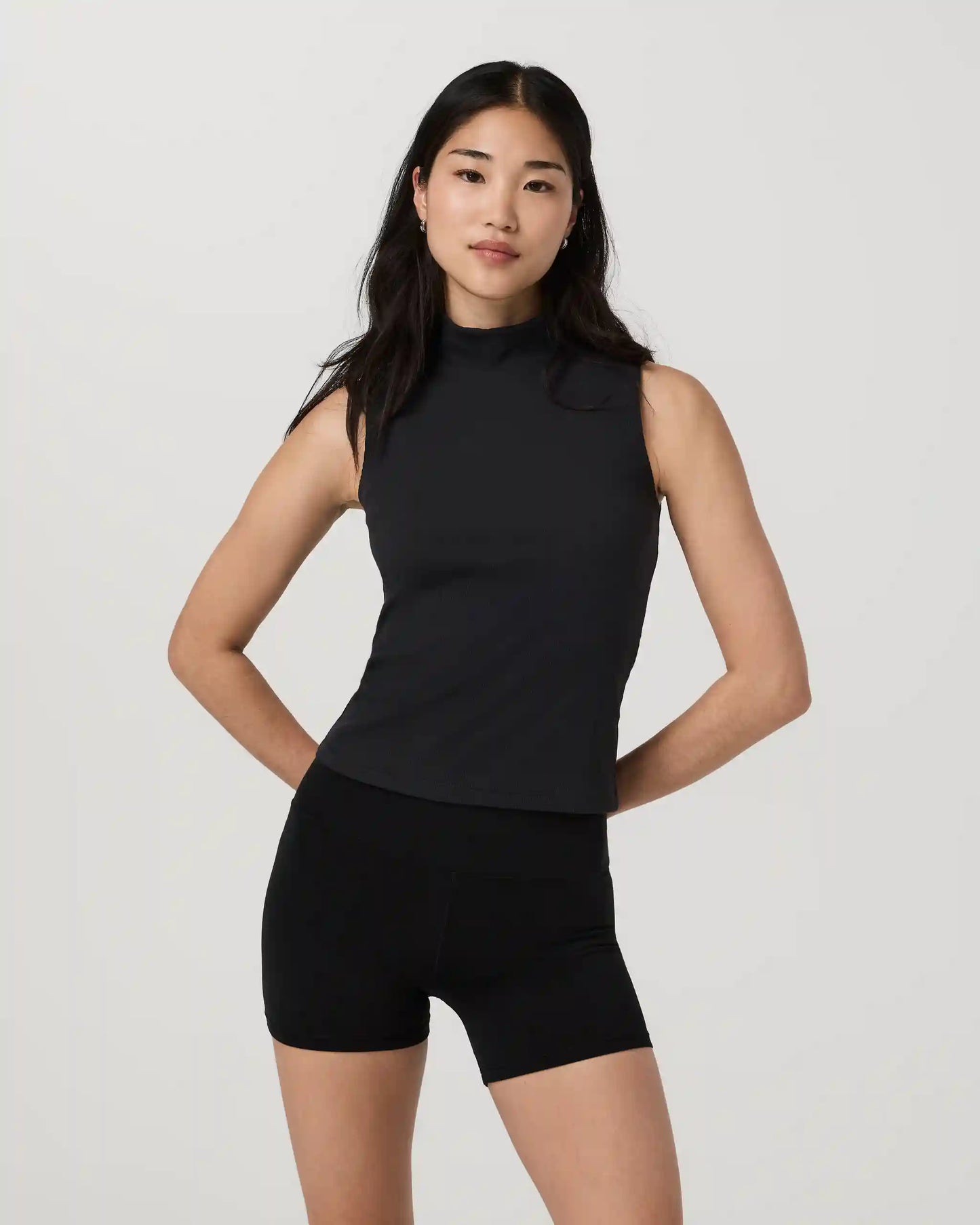 Cottony Rib Mock Neck Tank