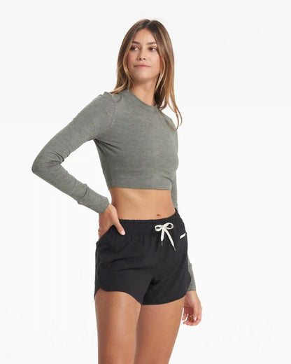 Long-Sleeve Lux Crop Tee