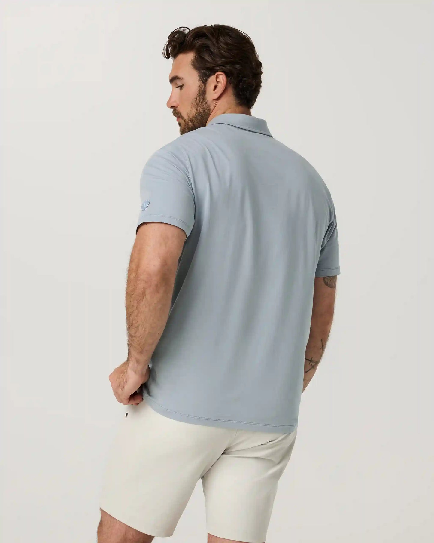 Short Sleeve Feather Polo