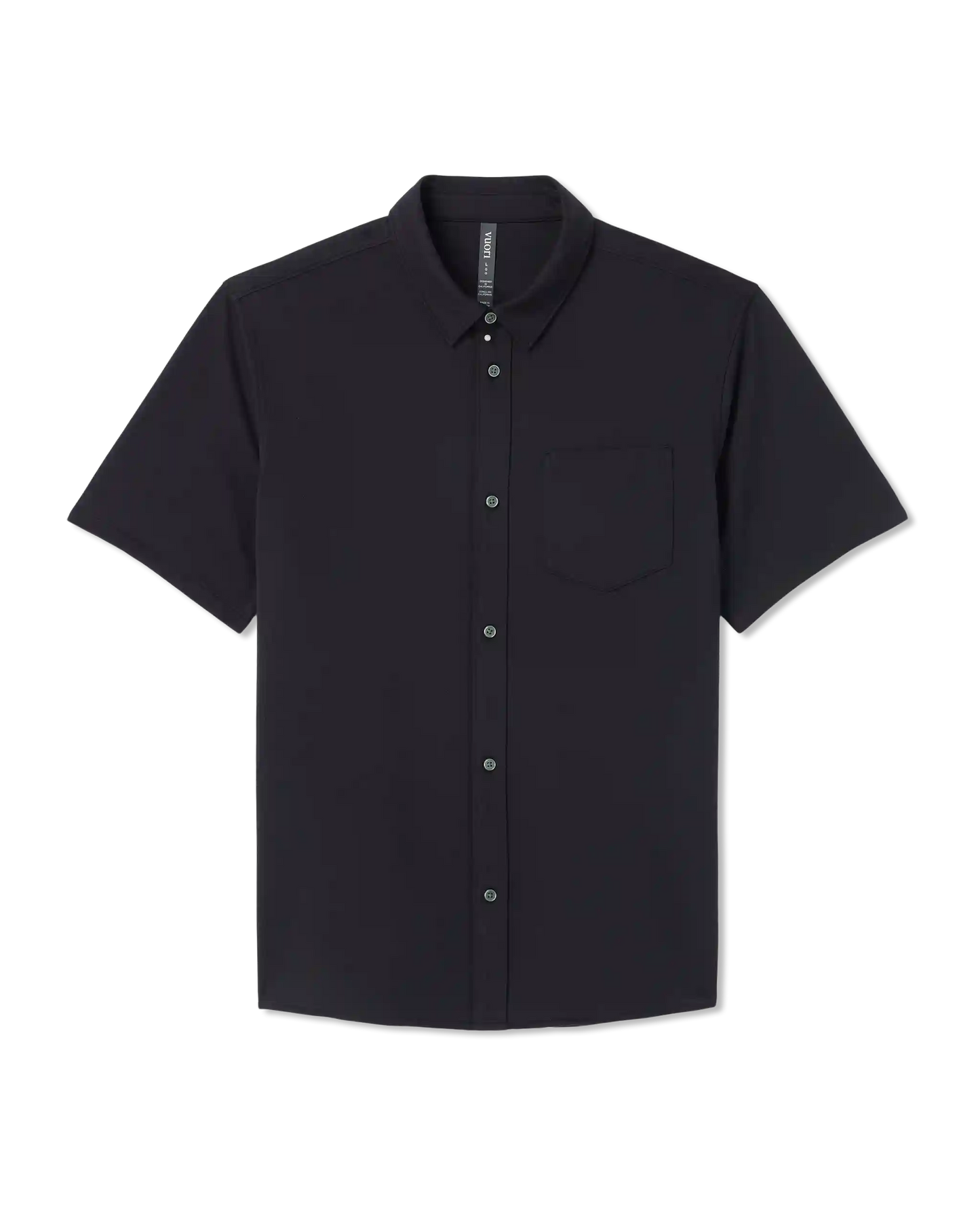 Short Sleeve Knit Oxford Button Down