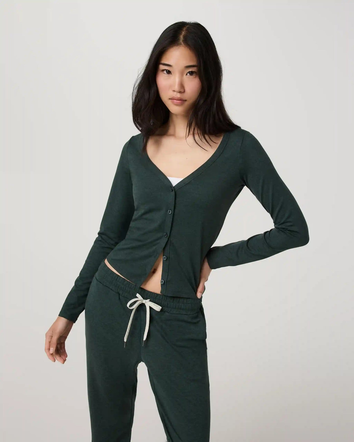 Long Sleeve Halo V-Neck Cardigan