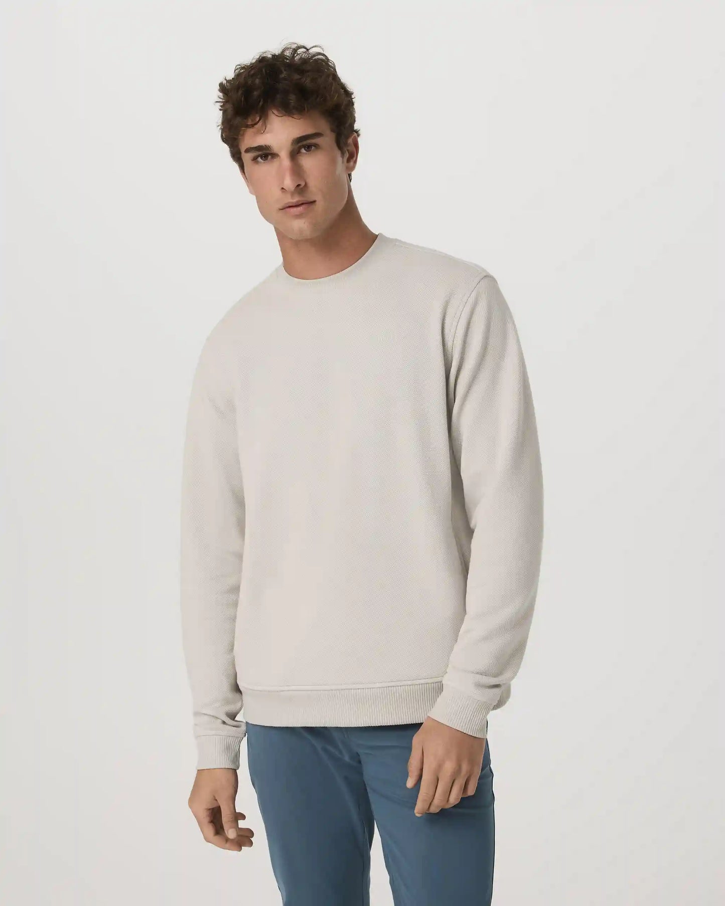 Pique Fleece Crew
