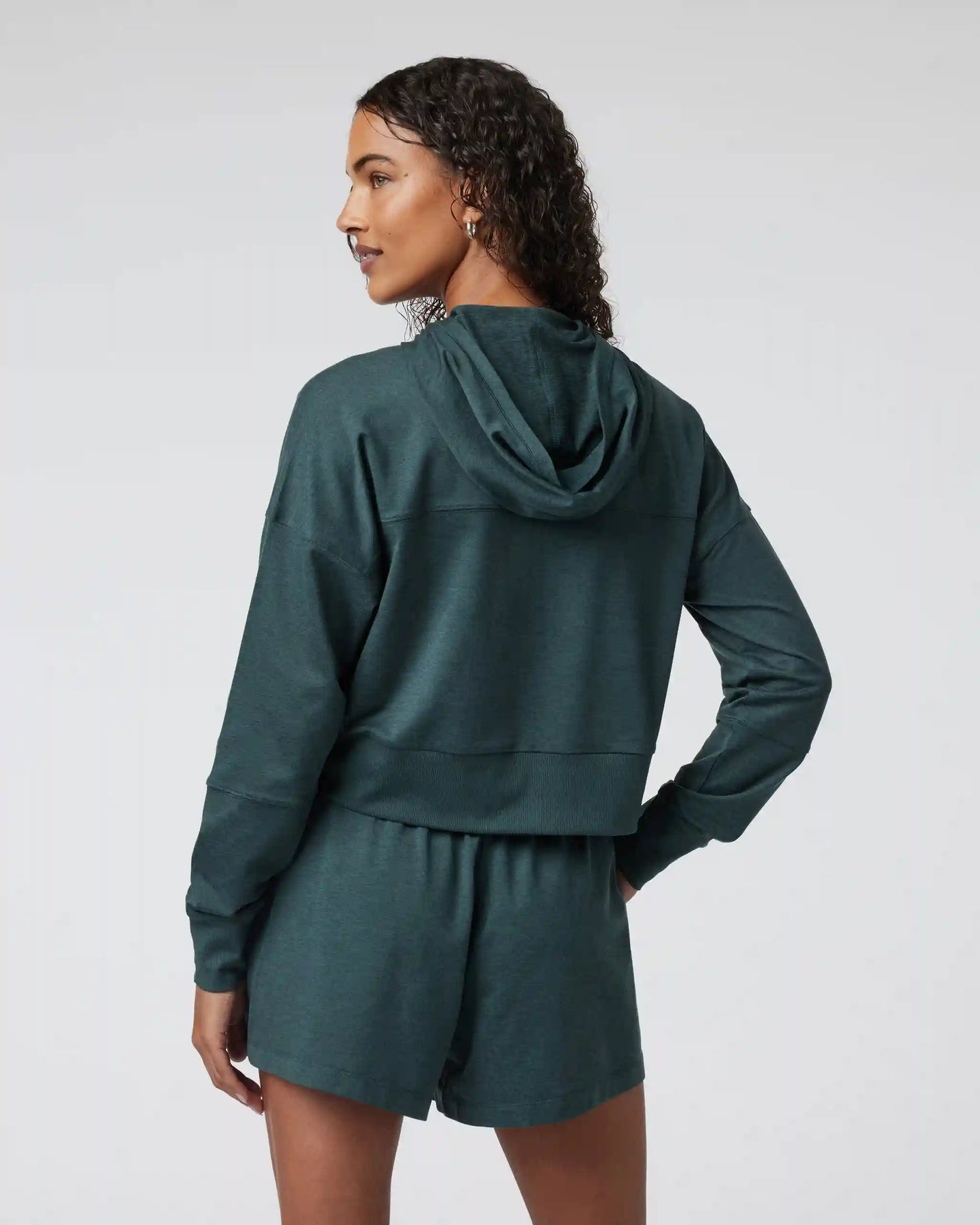 Halo Half Zip Cropped Hoodie