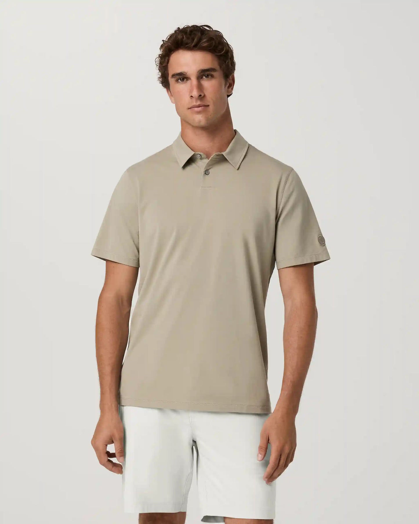 Short Sleeve Feather Polo