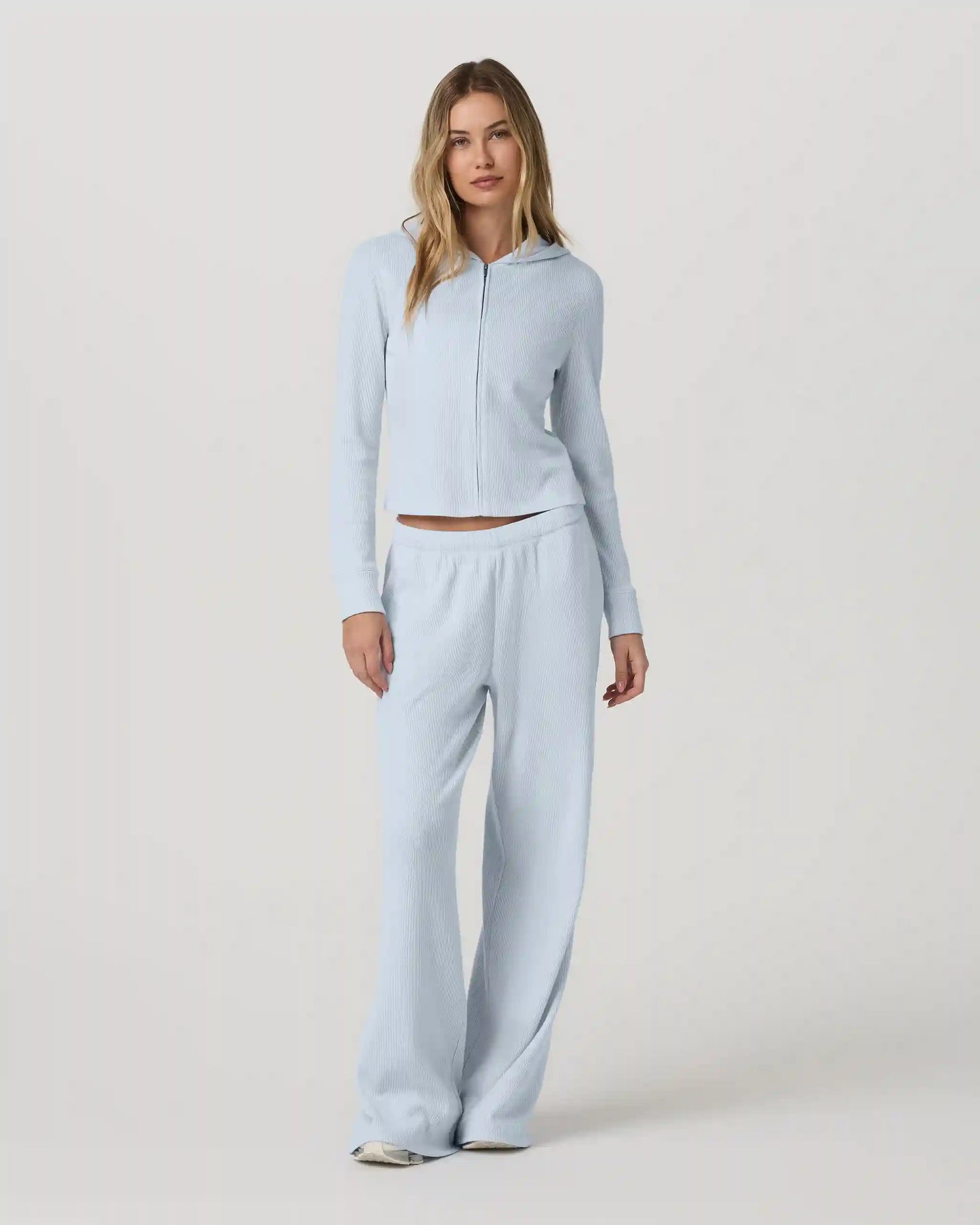 Waffle Wideleg Pant