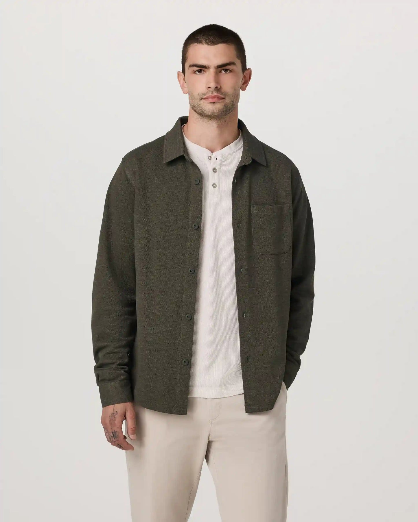 Long Sleeve Jeffreys Button Down Overshirt