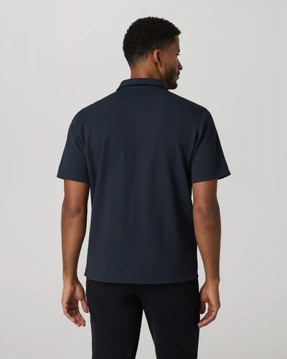 Short Sleeve Lightweight Tech Waffle Polo - Relaxed Fit
