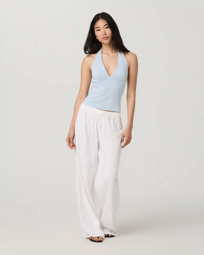Everyday Cotton Stretch Plunge Halter