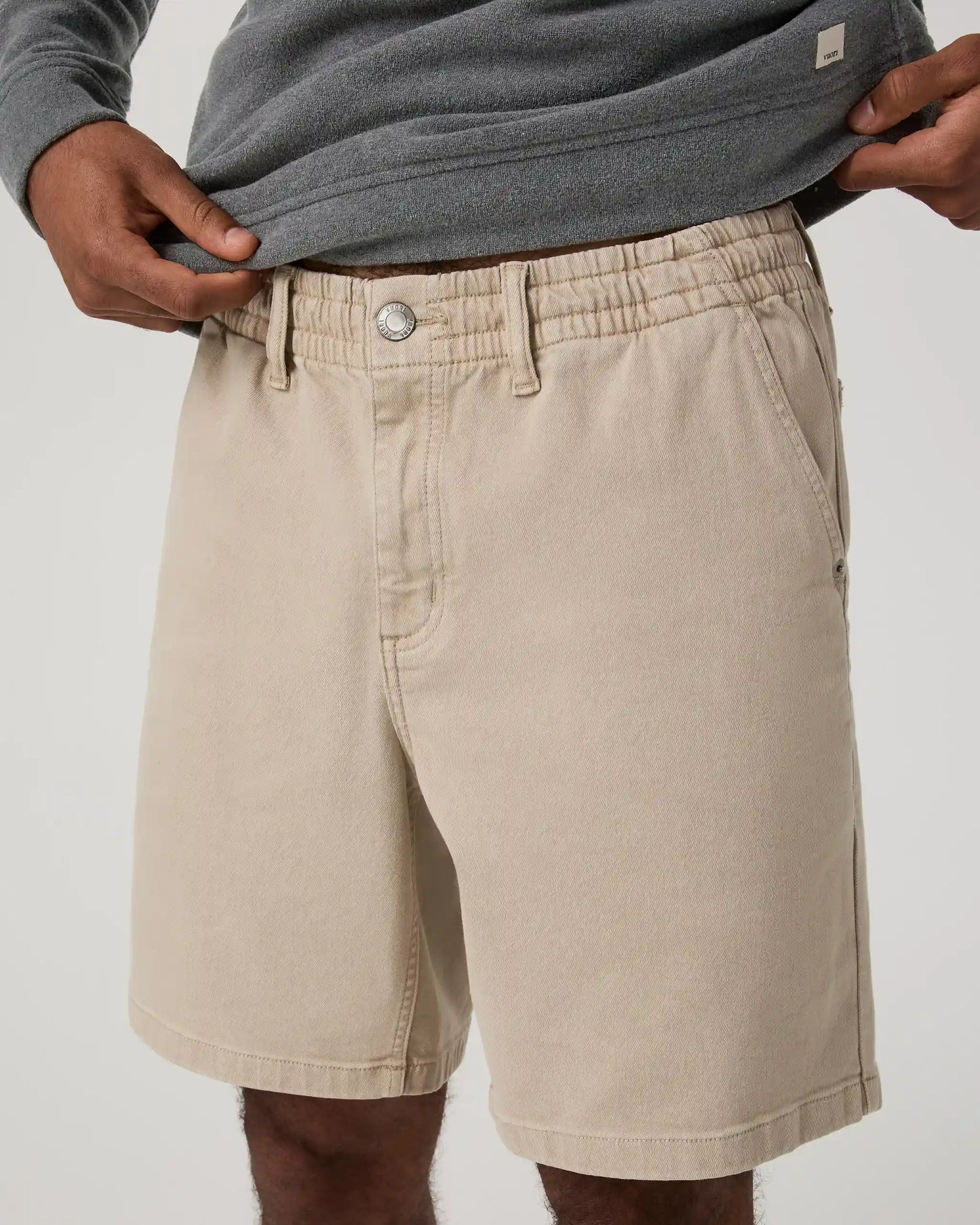 Benton Twill Elastic Waist Short 8"