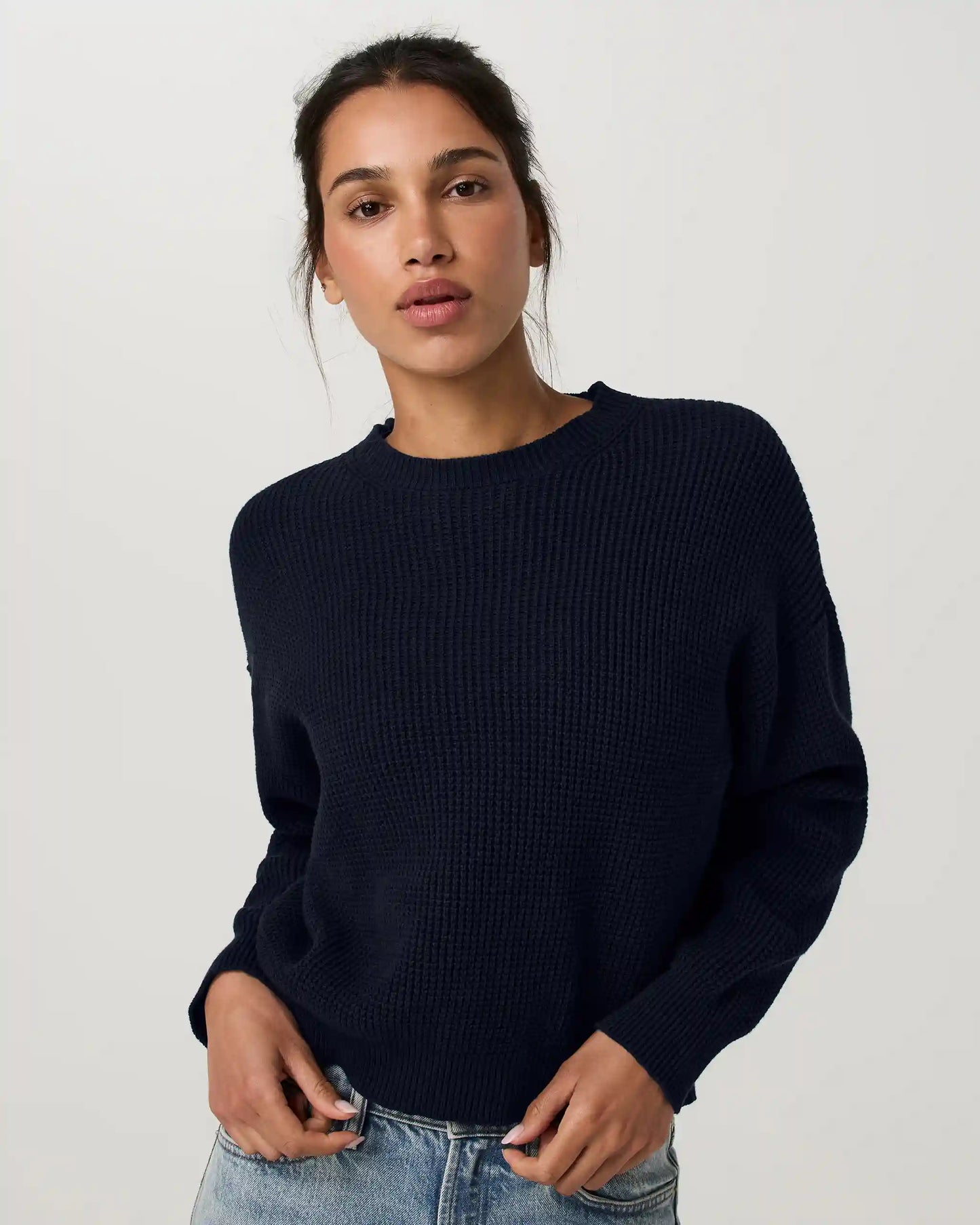 Cotton Waffle Sweater