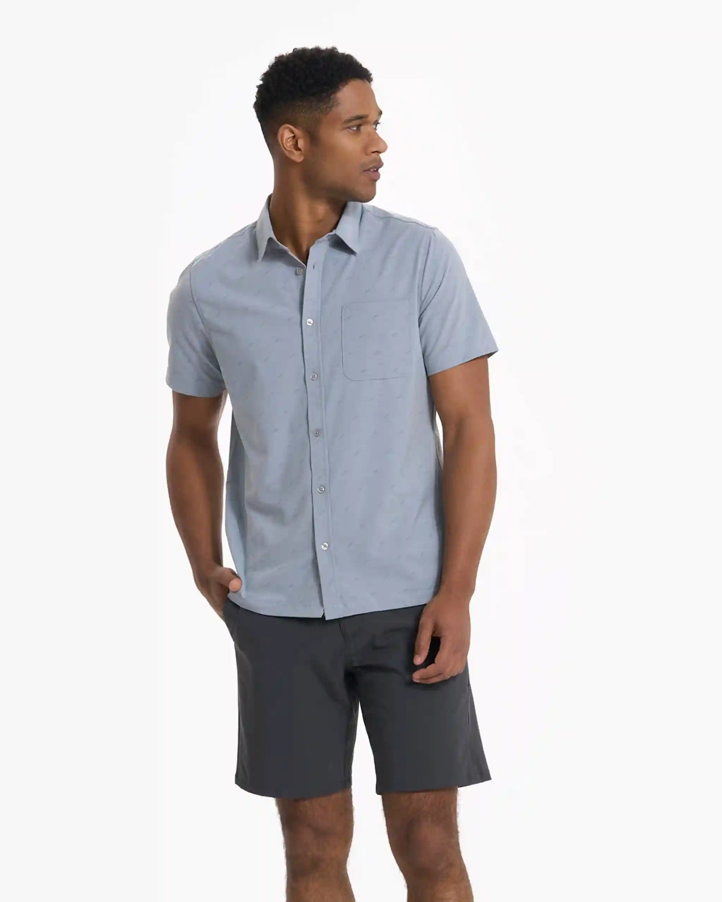 Short-Sleeve Bridge Button Down