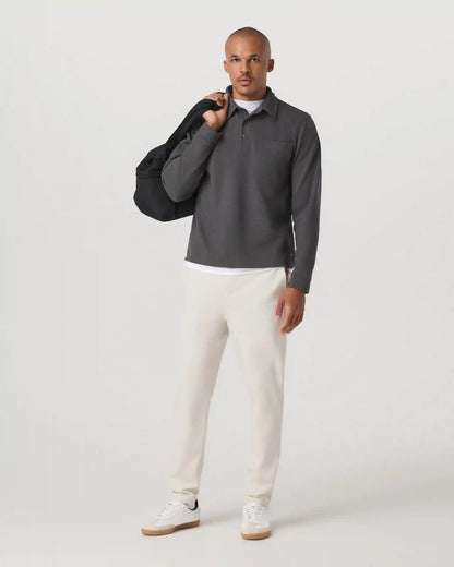 Long Sleeve Waffle Polo