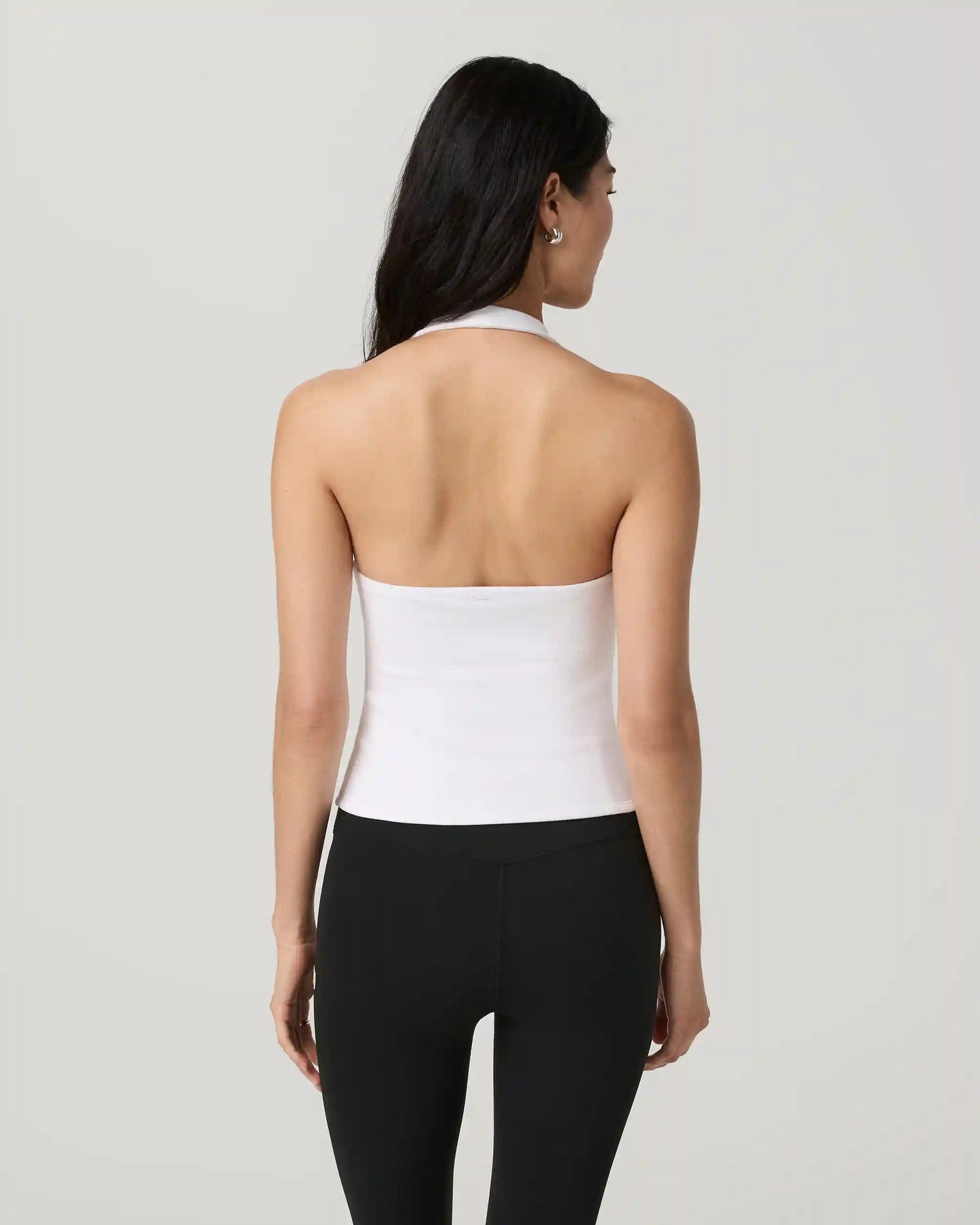 Everyday Cotton Stretch Plunge Halter