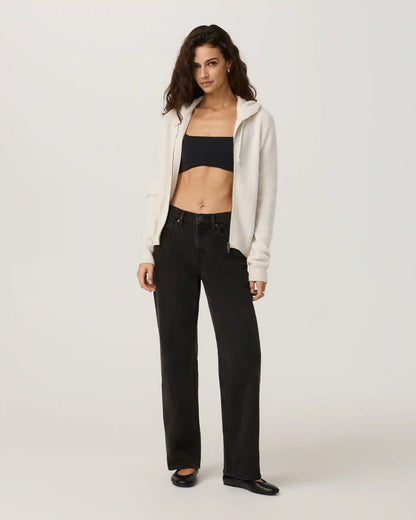 Émilie Cashmere Rib Double Zip