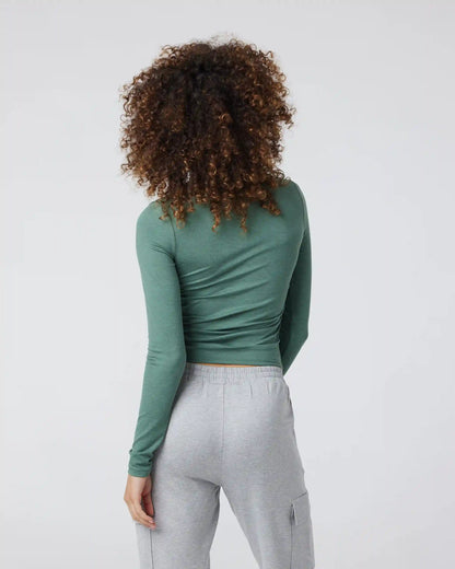 Long Sleeve Halo Ruched Tee