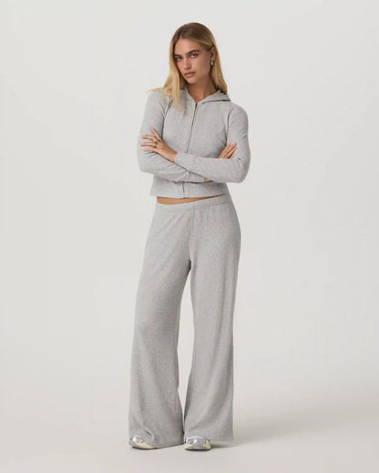 Waffle Wideleg Pant